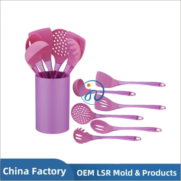 Spatula silicone overmolding